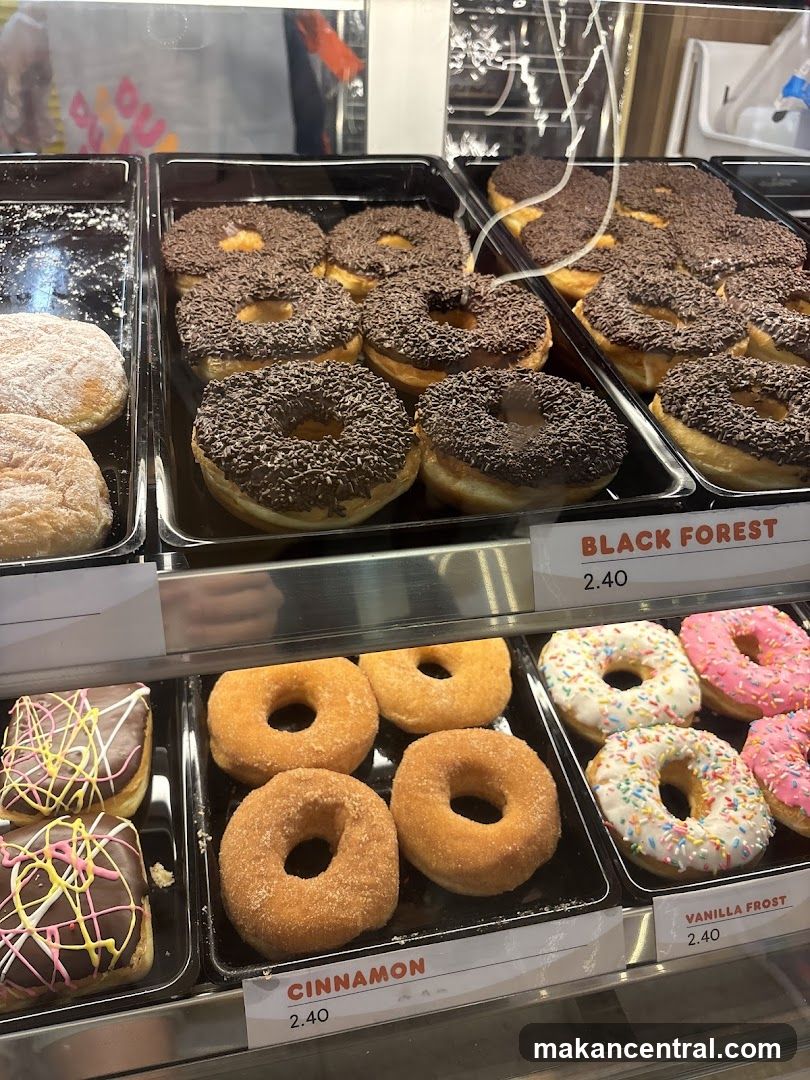 Donuts on display