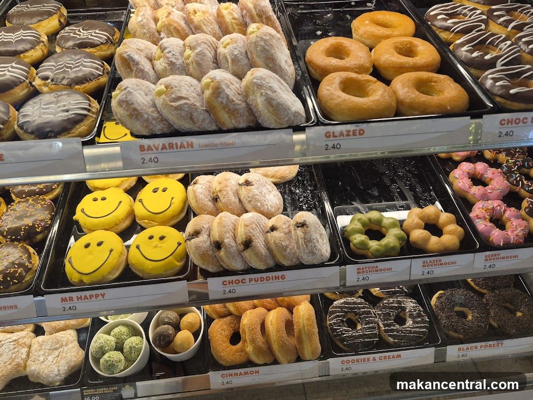 Donuts and pastries display