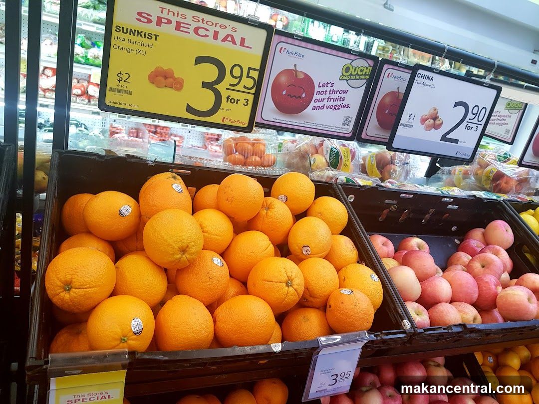 Fruit Display with Sale Signs