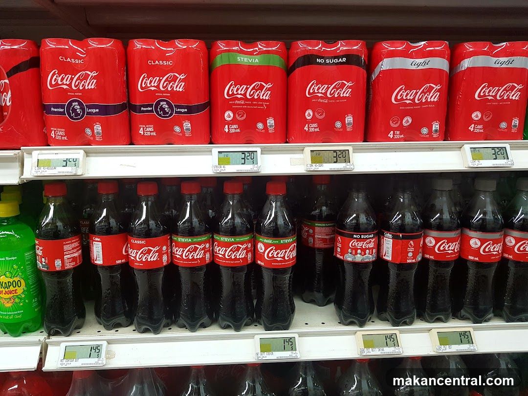 Coca-Cola Products on Shelf