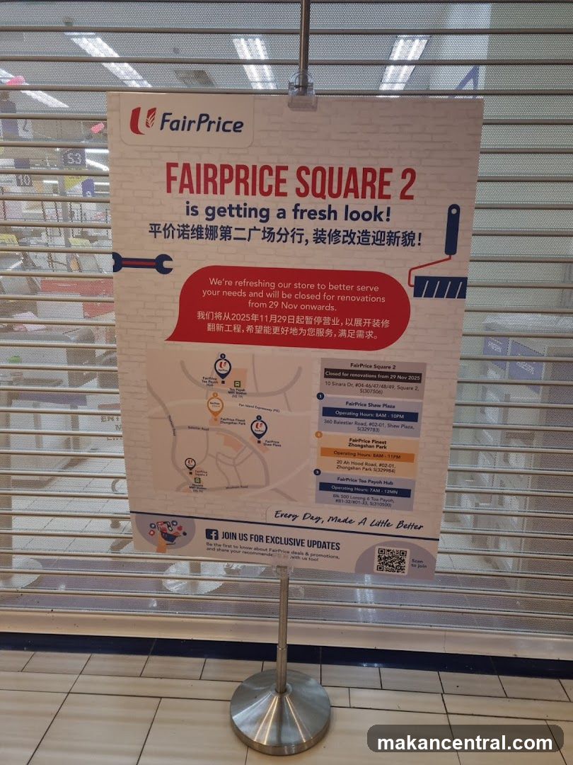FairPrice Square 2 Renovation Notice