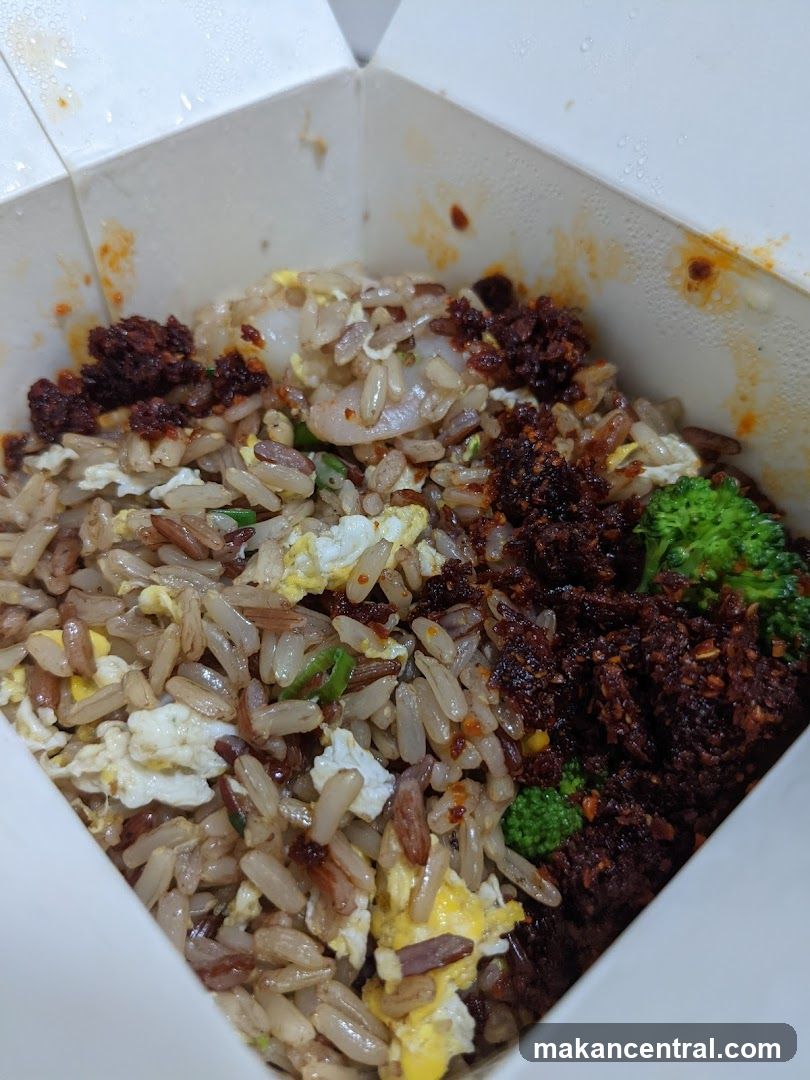Spicy Fried Rice with Shrimp and Broccoli