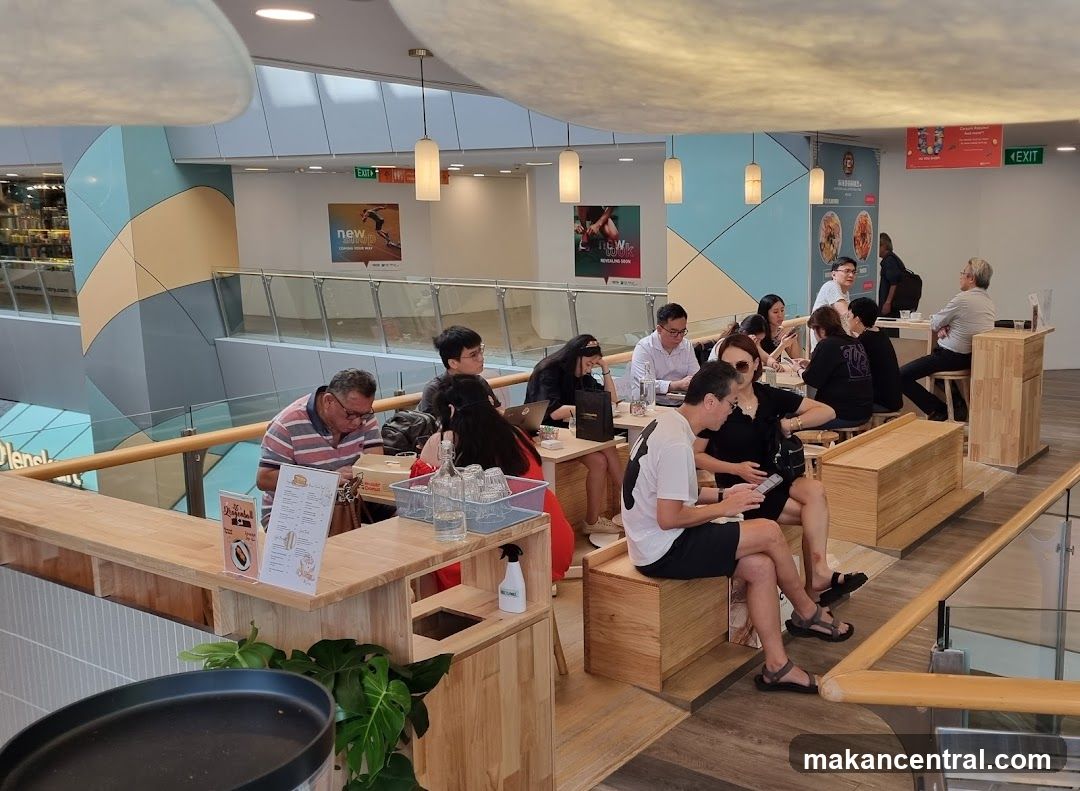 People dining in a cafe