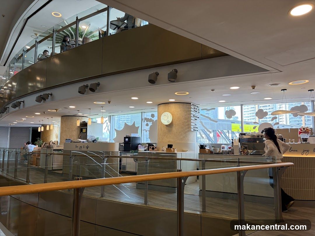 Cafe Interior with Seating and Counter
