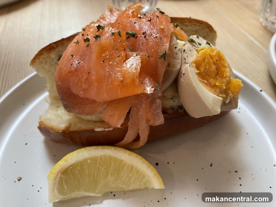 Smoked Salmon and Egg Sandwich