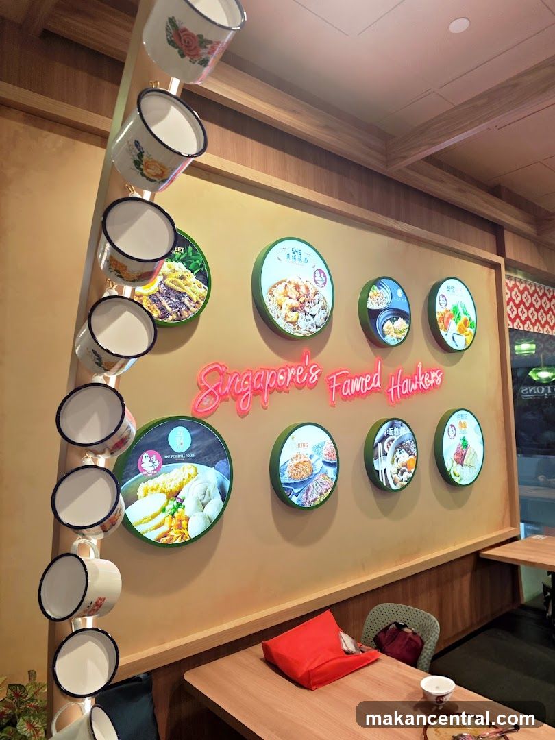 Restaurant Interior with Food Displays