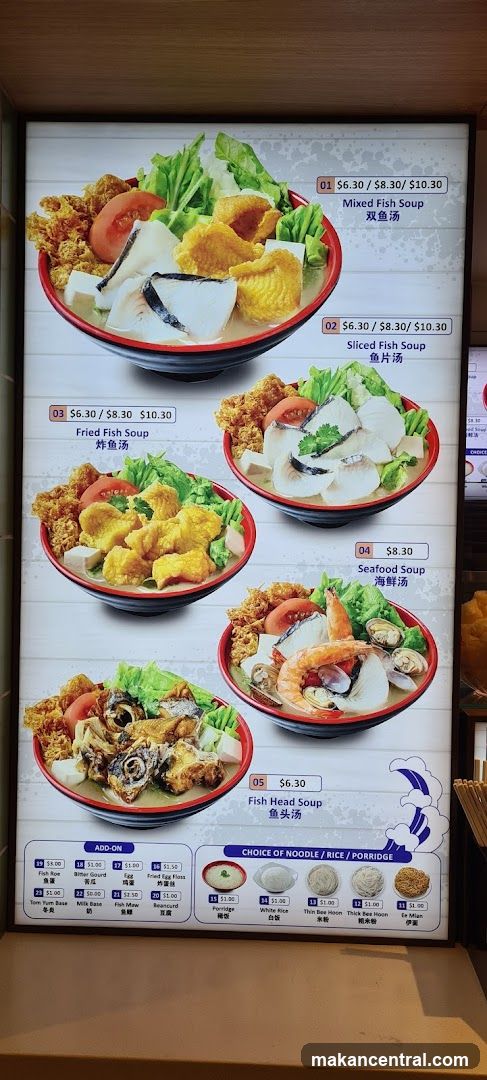 Fish Soup Menu
