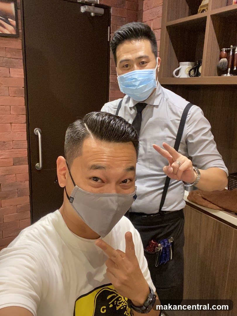 Two men in a barbershop