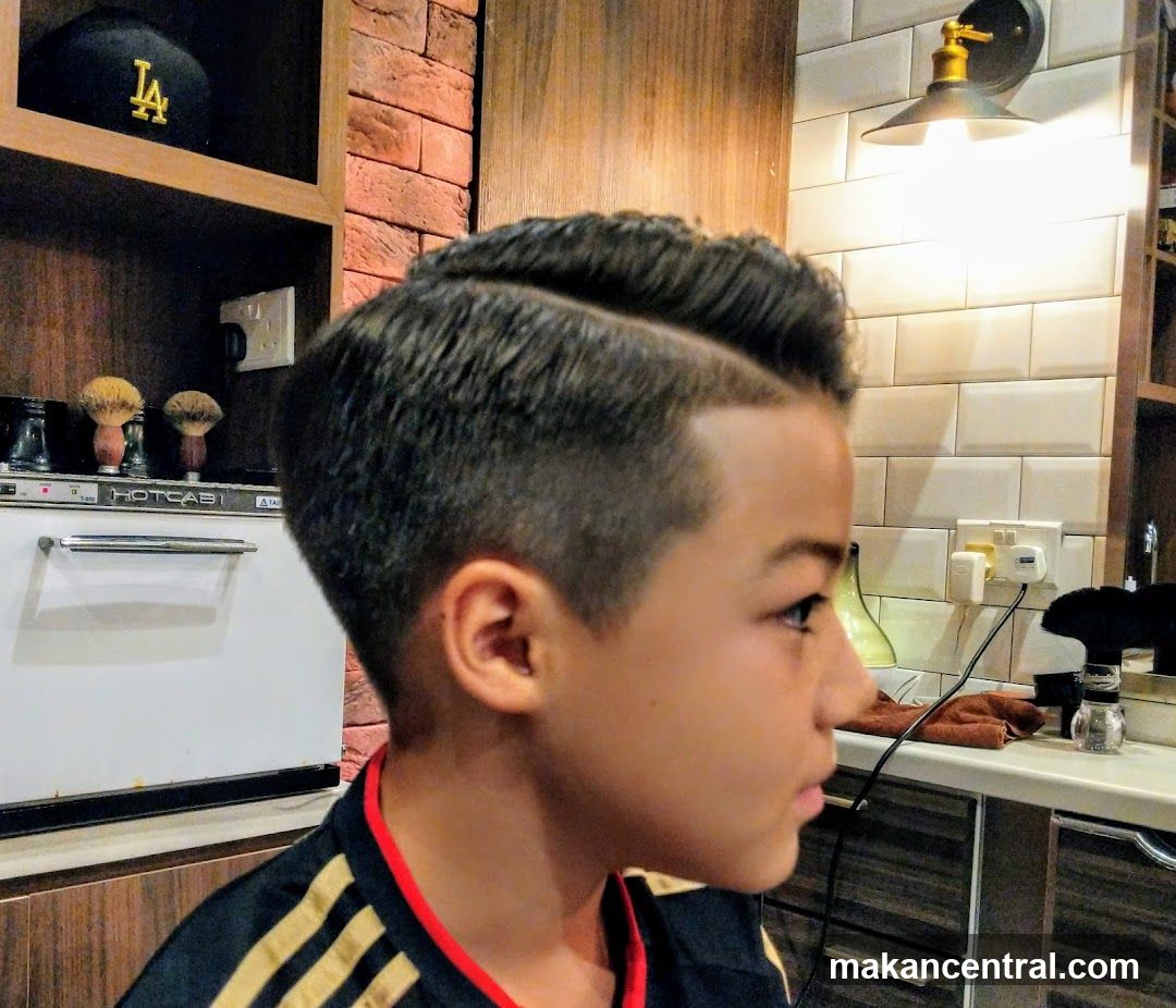 Young boy with a fresh haircut