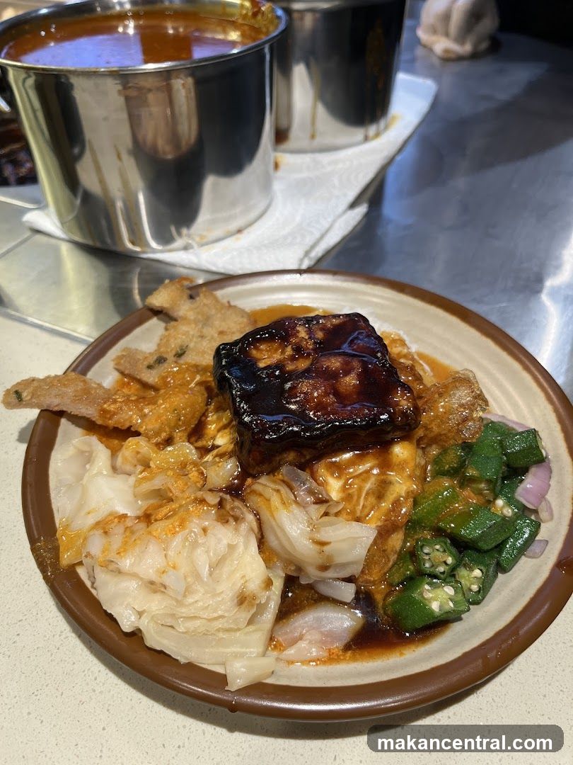 Plate of Food with Sauces