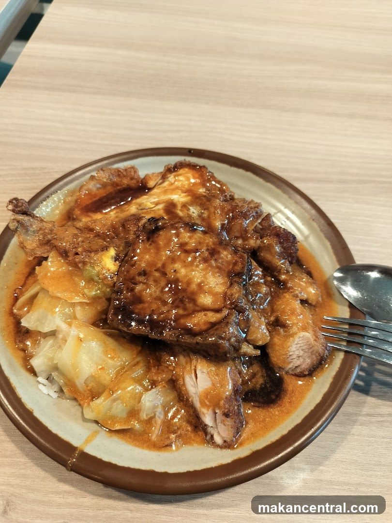 Curry Rice with Fried Egg and Meat