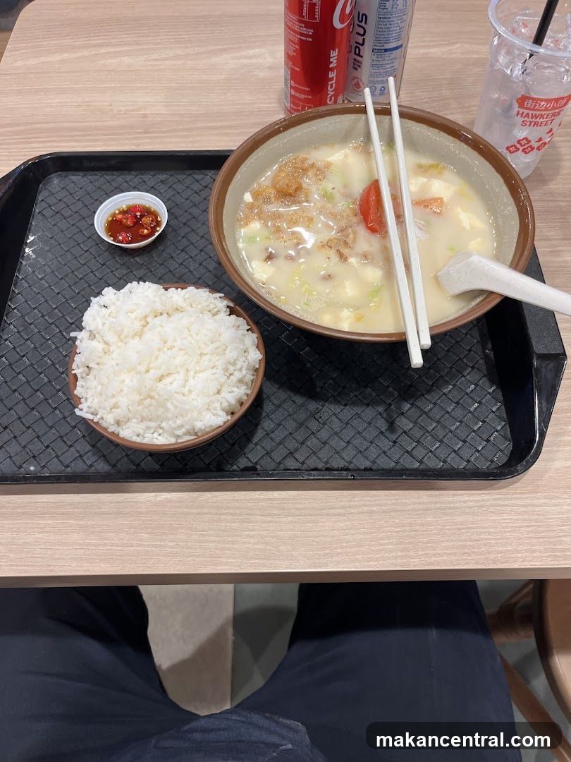 Meal with Rice and Soup