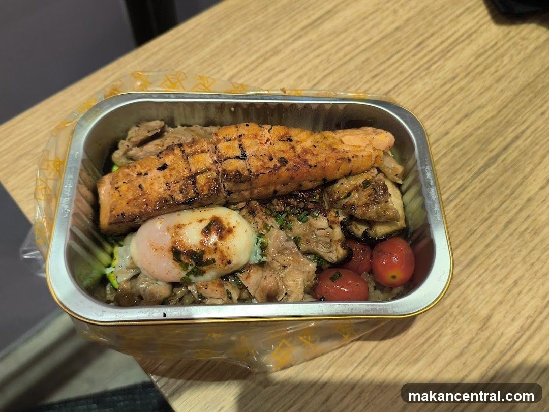 Salmon and Pork Rice Bowl