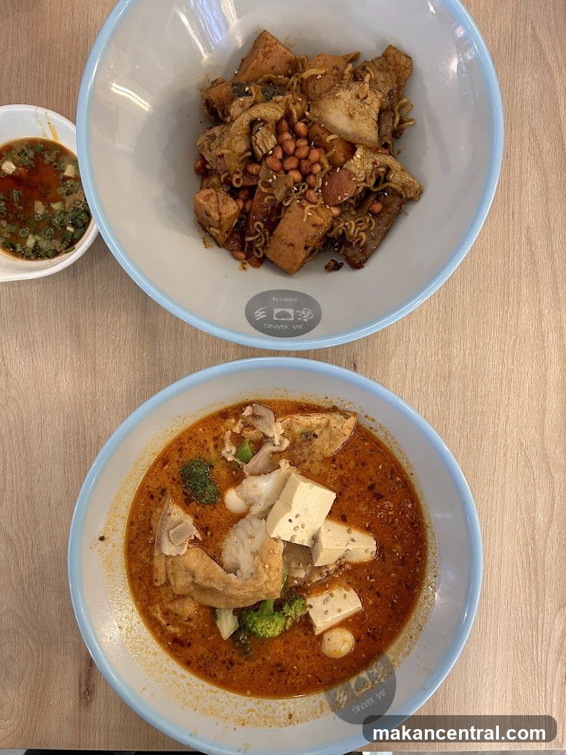Two bowls of food