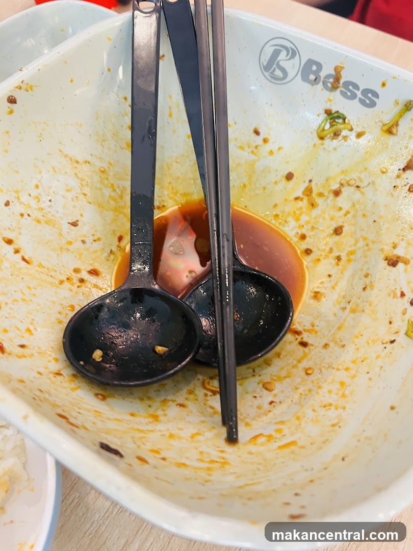 Dirty Bowl with Utensils