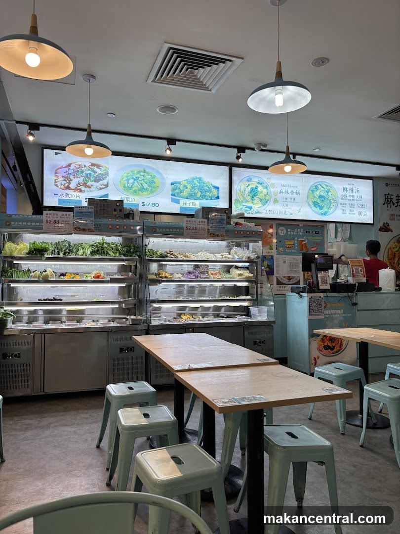 Restaurant Interior with Food Displays