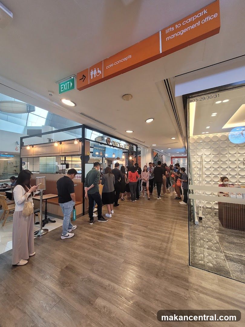 People queuing at a food establishment