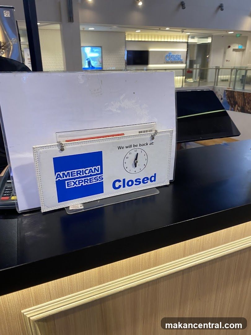 American Express Closed Sign