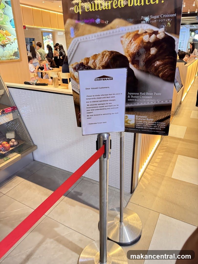 Chateraise Store Closure Notice