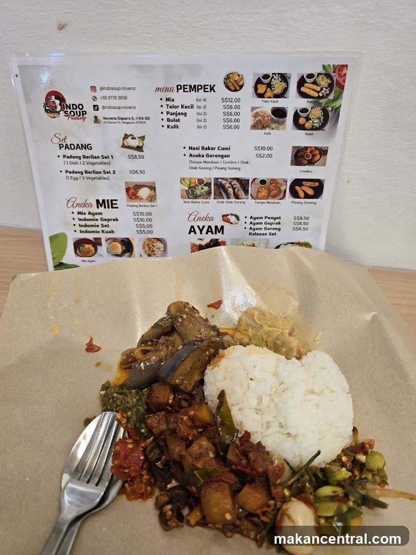 Indo Soup Menu and Food