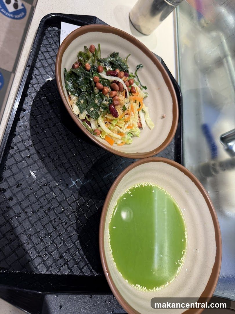 Salad and Green Drink