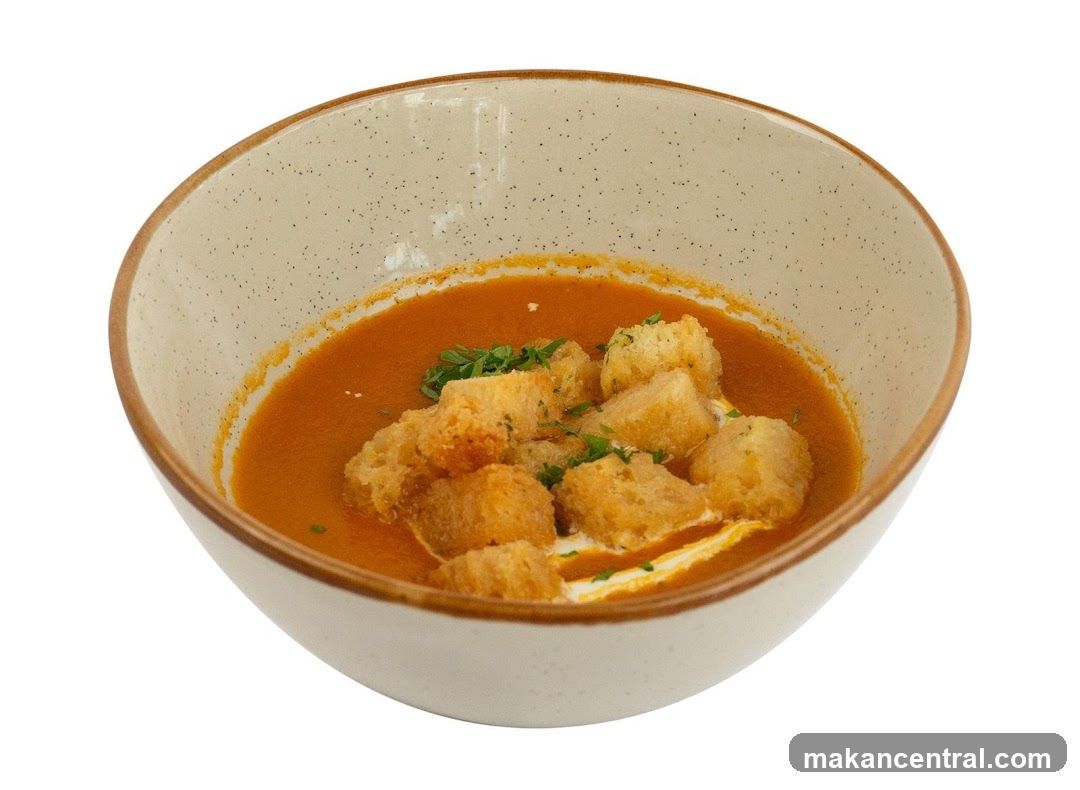 Tomato Soup with Croutons