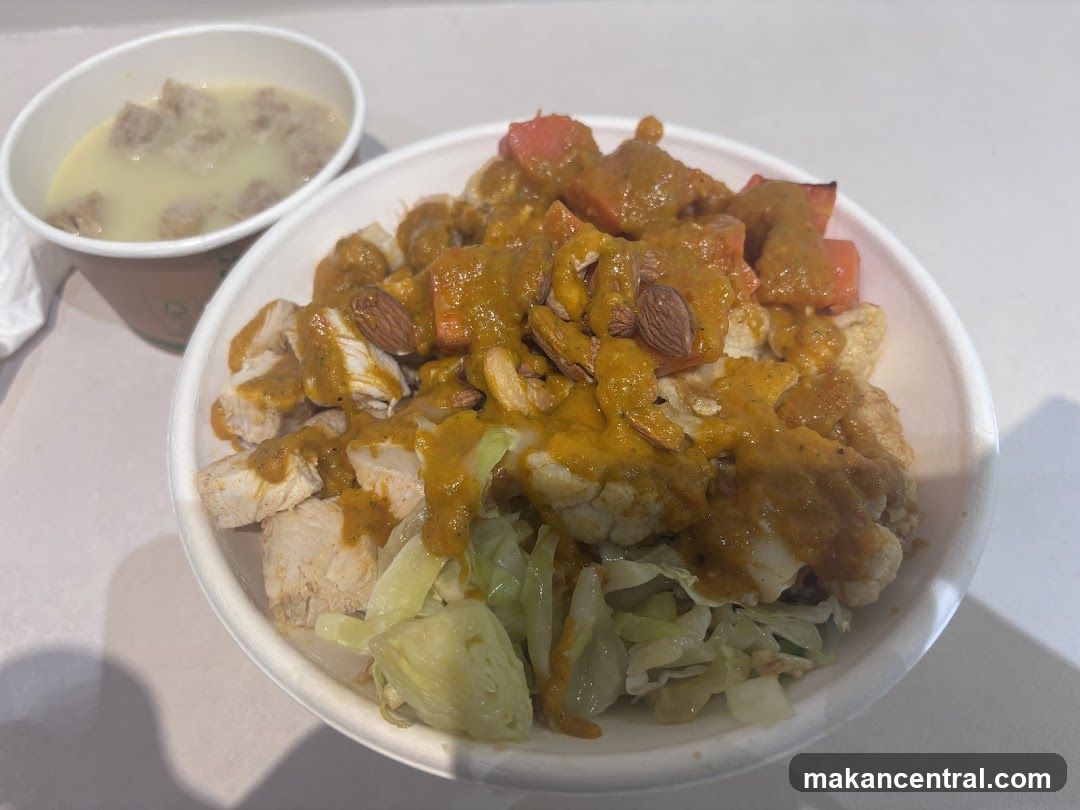 Chicken and Vegetable Bowl with Soup