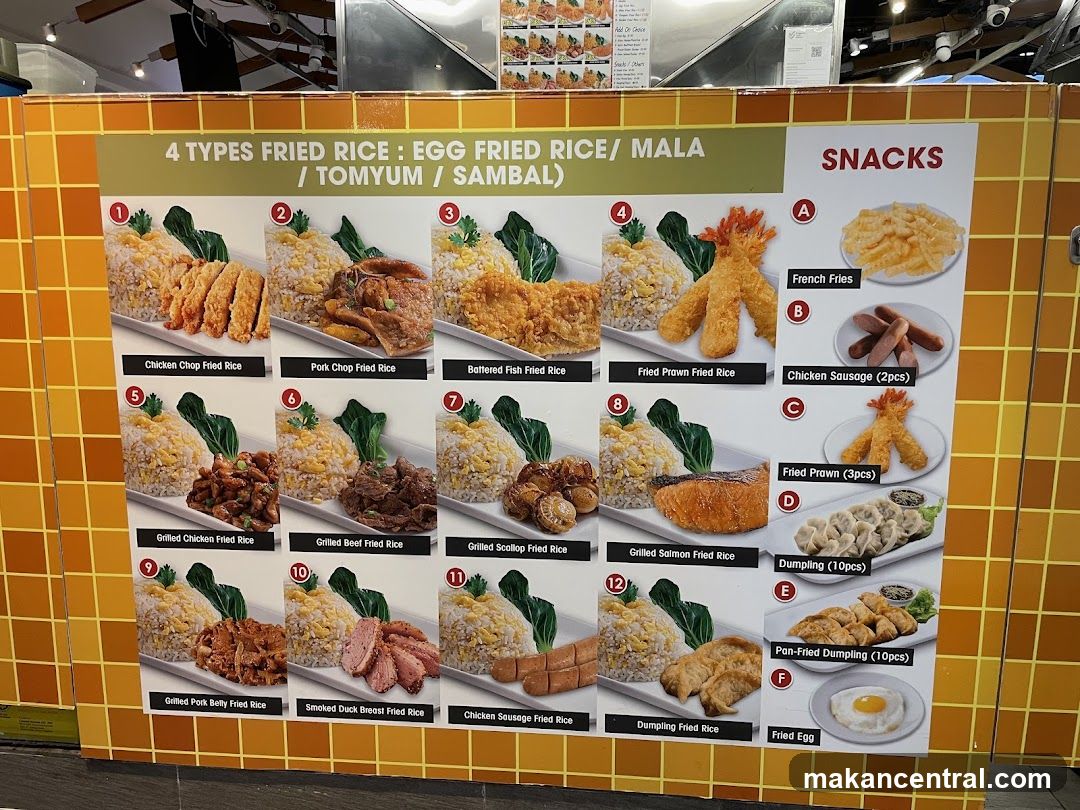 Fried Rice and Snacks Menu