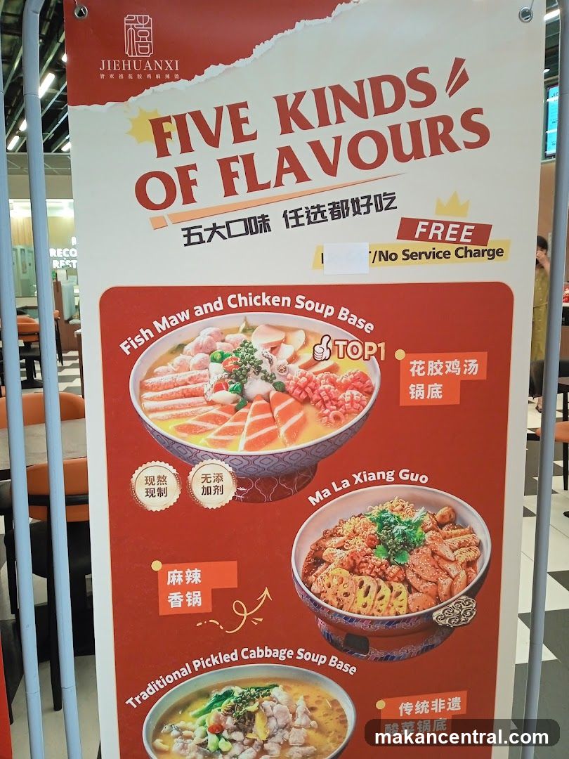 Five Kinds of Flavours Menu