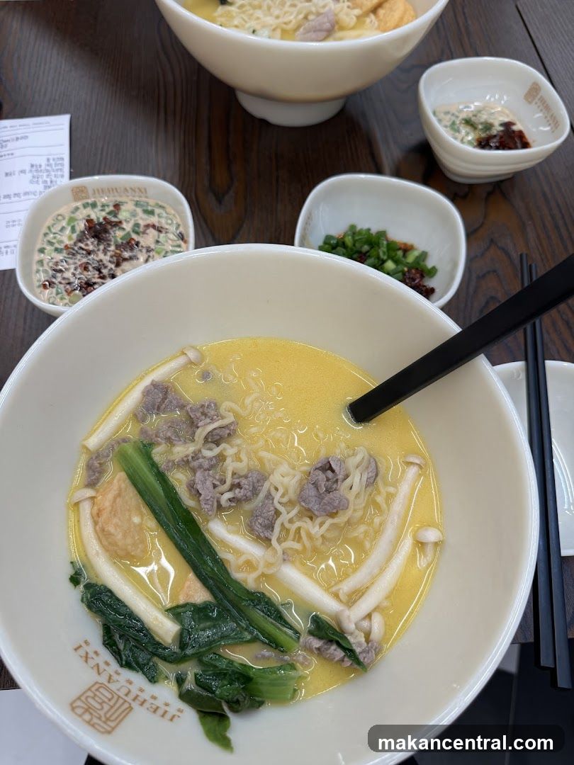 Noodle Soup with Beef and Mushrooms