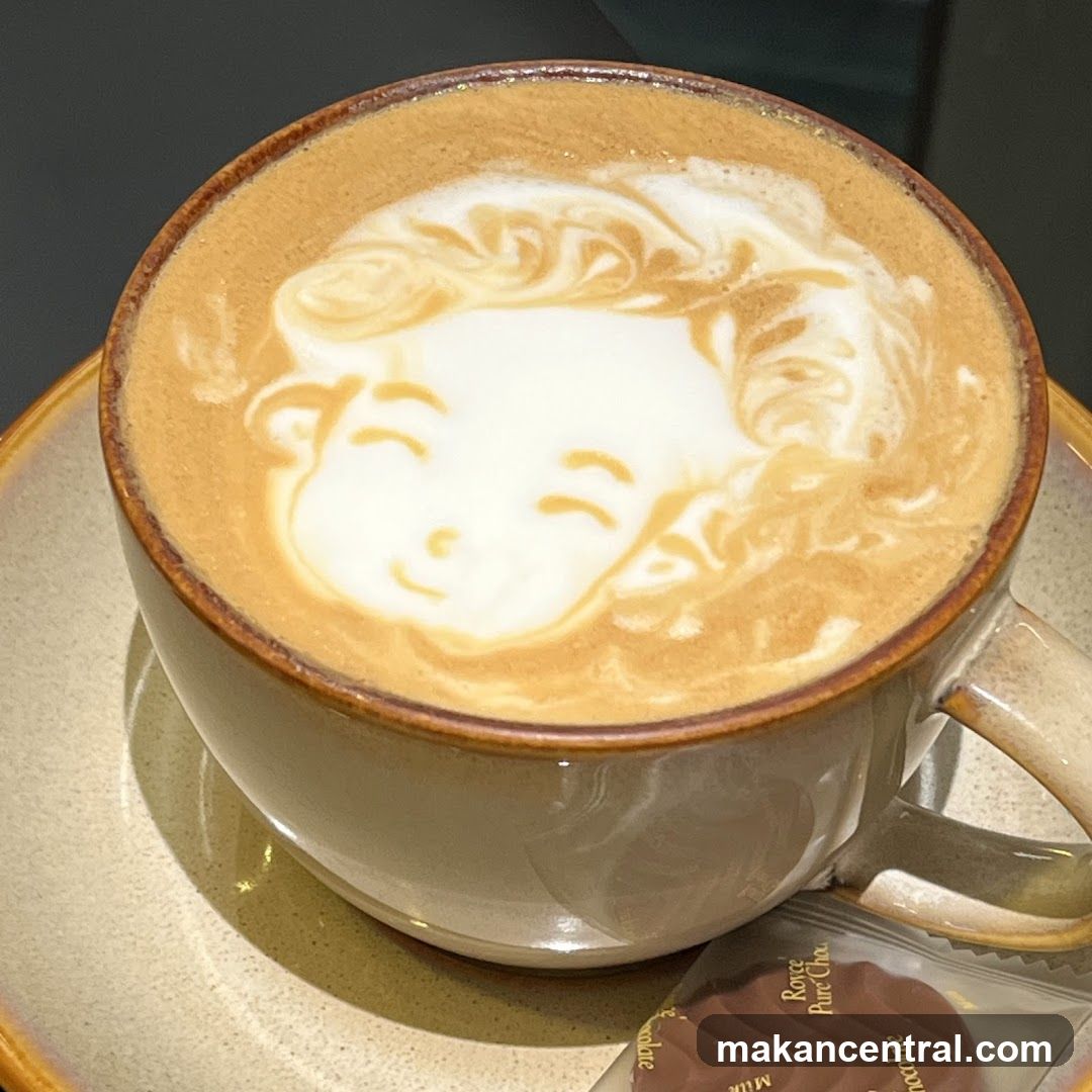 Latte with Face Art