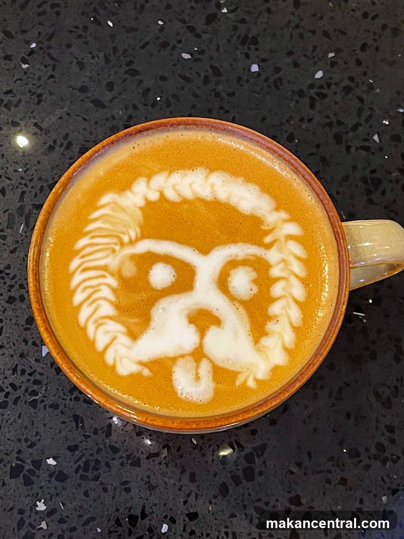 Latte Art Dog Face