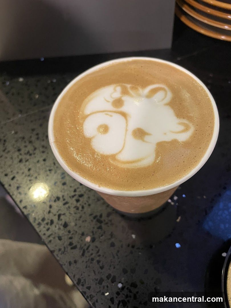 Latte with Animal Art