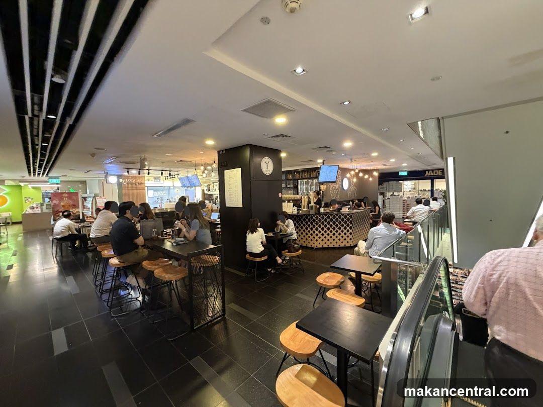 Cafe Interior with Patrons