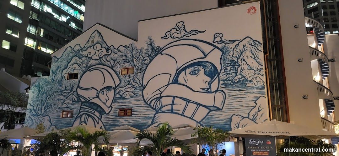 Mural with Astronauts and Landscape