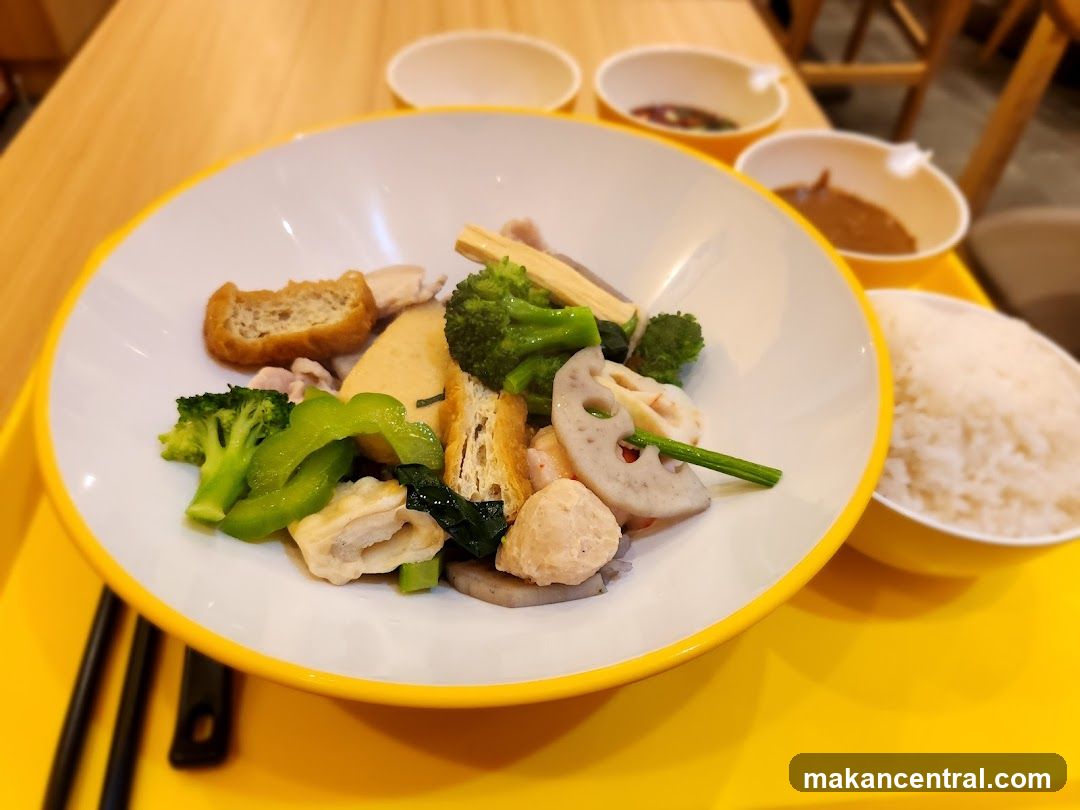 Meal with Rice and Vegetables