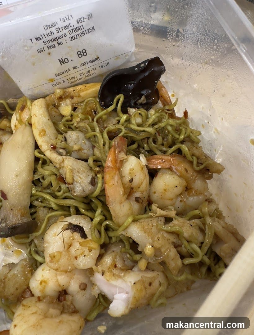 Noodles with Shrimp and Mushrooms