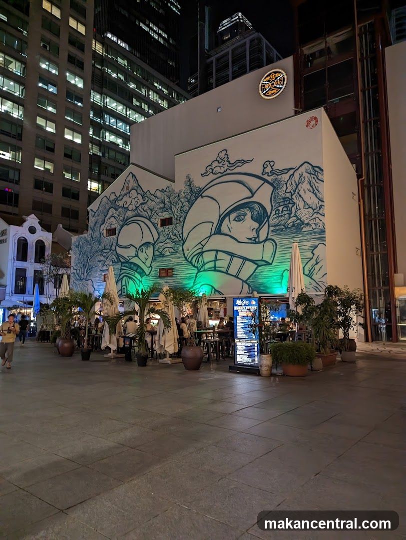 Restaurant with Mural and Outdoor Seating
