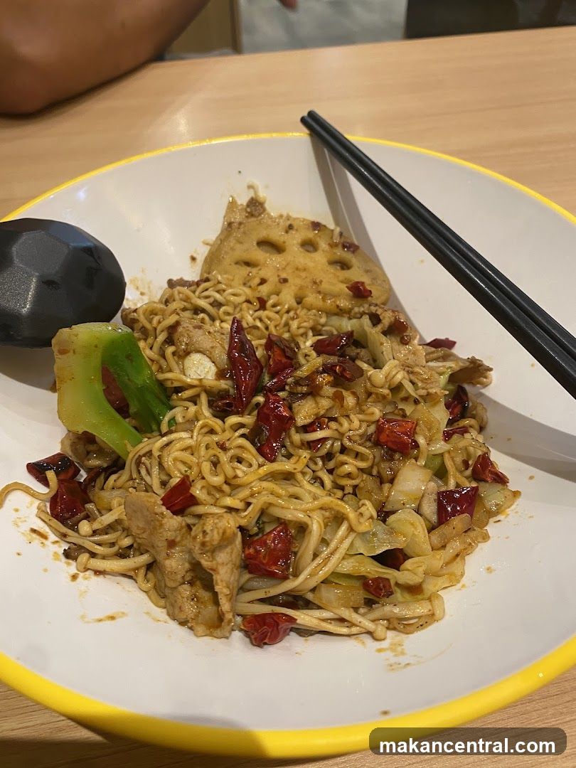 Spicy Noodles with Pork and Vegetables