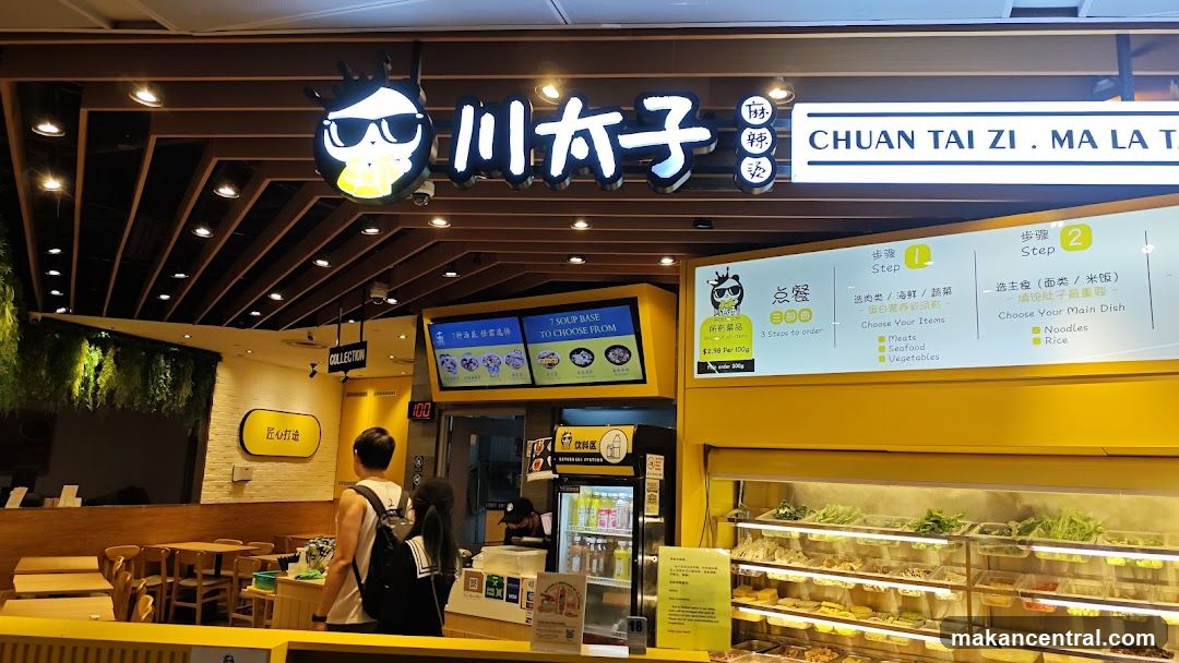 Restaurant Interior with Menu and Food Display