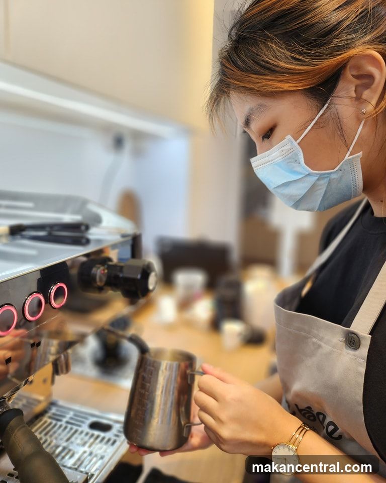 Barista preparing coffee