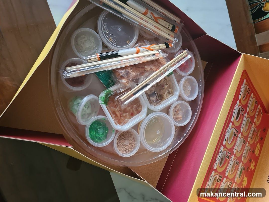 Food Platter with Chopsticks and Menu