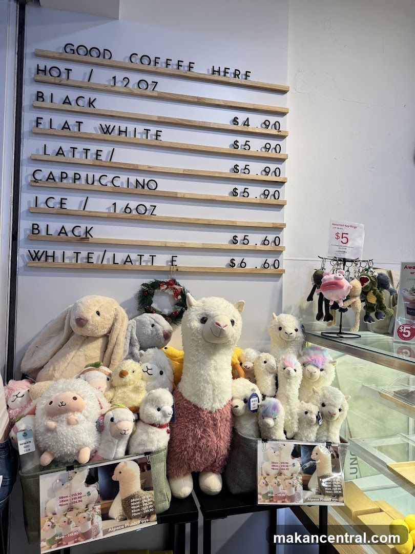 Coffee Menu and Plush Toys