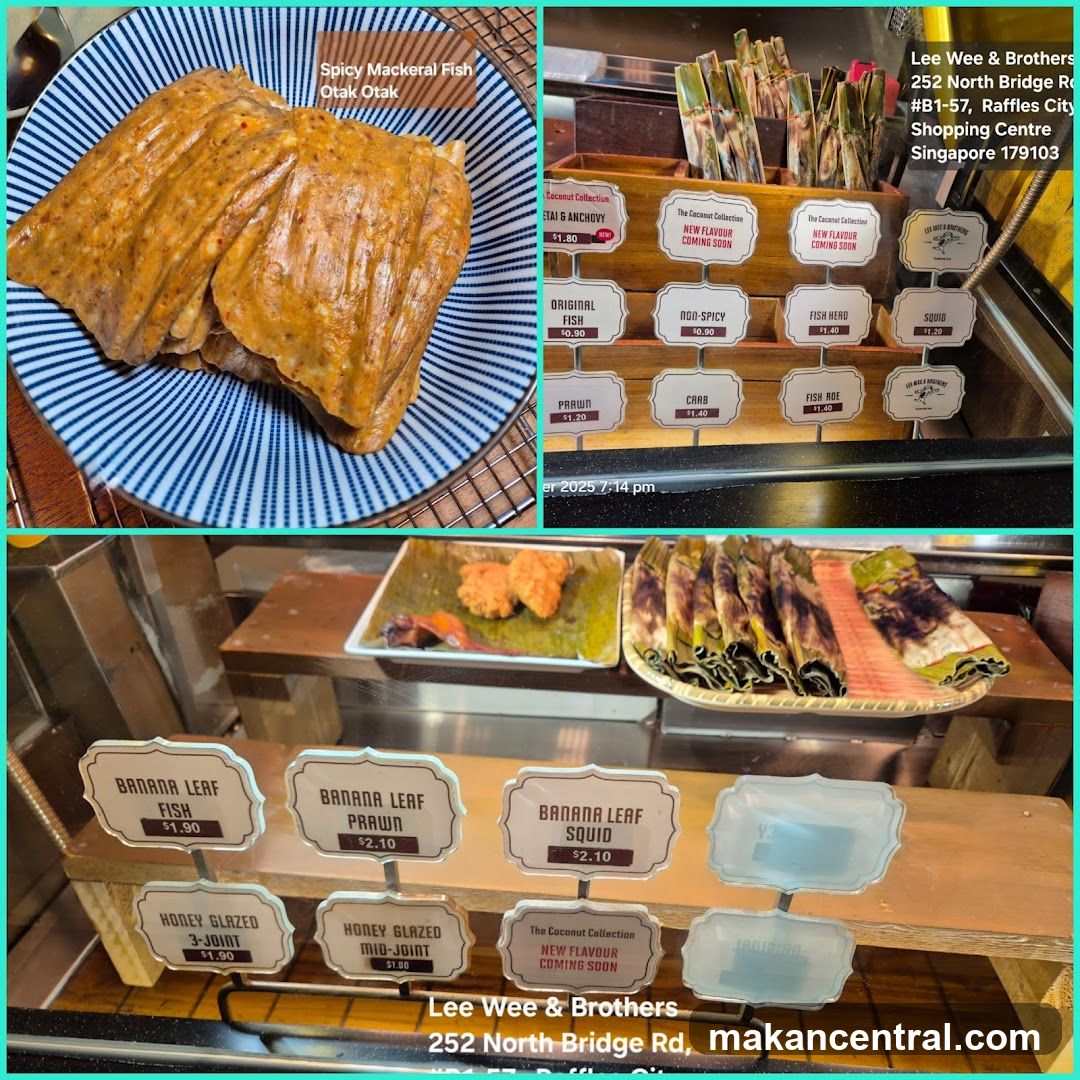 Food display with various items