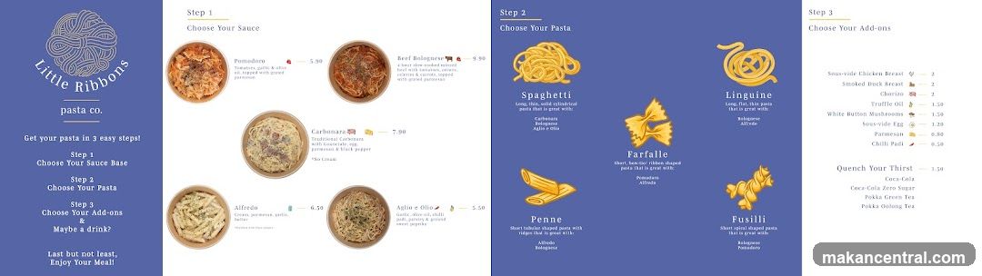 Little Ribbons Pasta Co. Menu