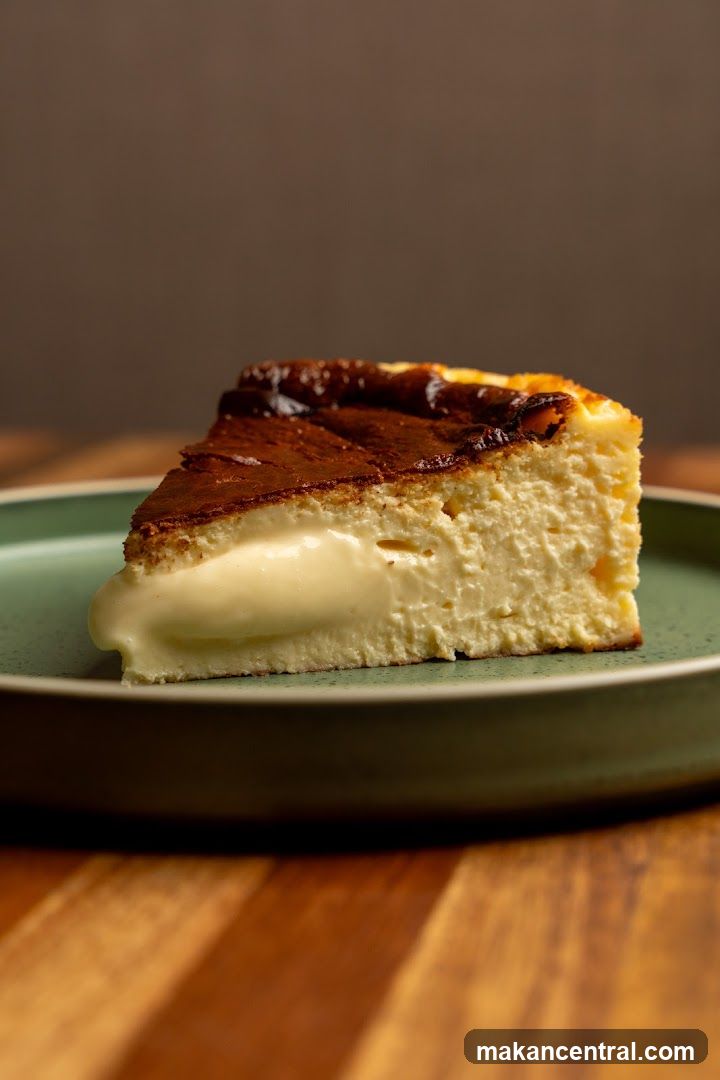Slice of Basque Cheesecake
