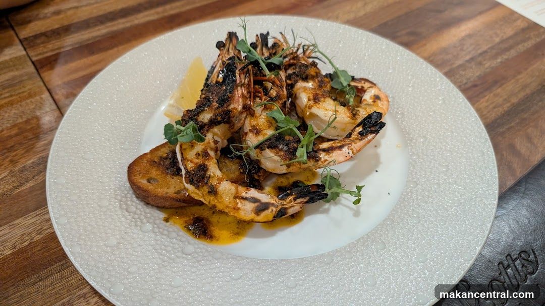 Grilled Prawns with Toast