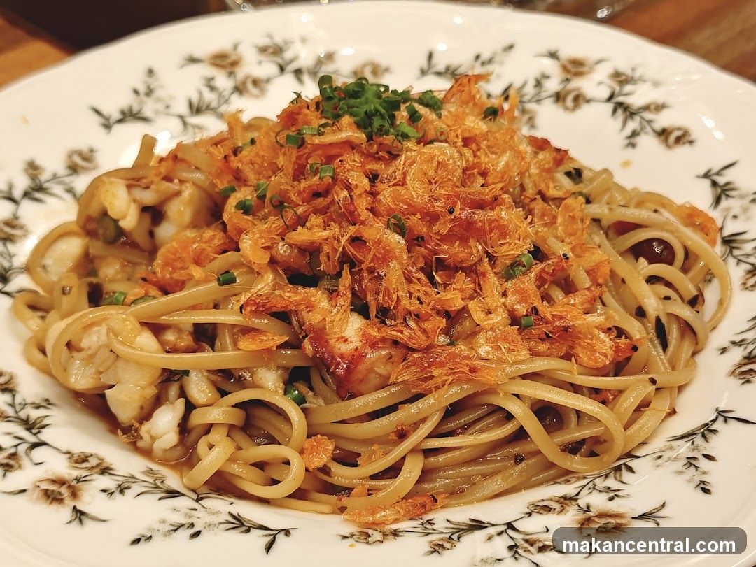 Seafood Pasta with Crispy Shrimp