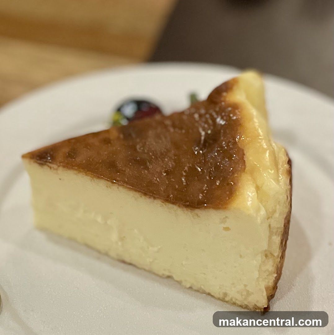 Slice of Burnt Basque Cheesecake