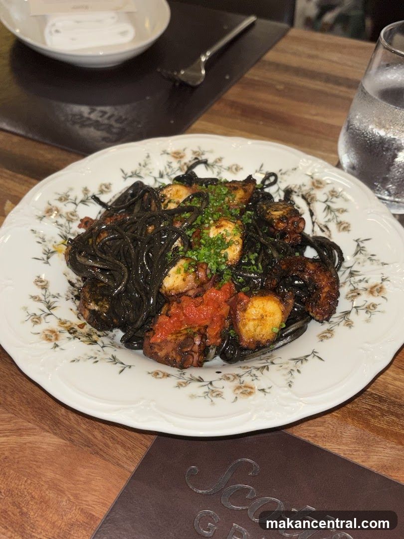 Black Pasta with Octopus